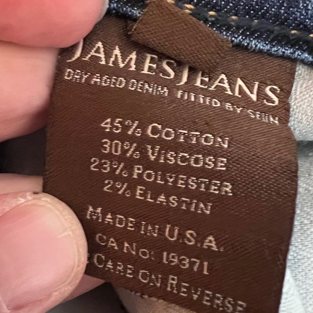James Jeans Mens Size 29 Hunter Straight Leg Blue Jeans Denim Made in USA - Picture 4 of 14